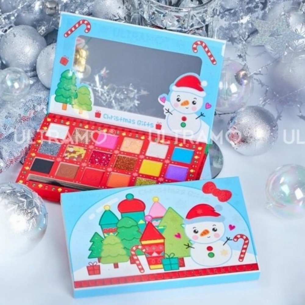 Ultramo Christmas Gifts 18 Color Professional Pigment Eyeshadow Palette